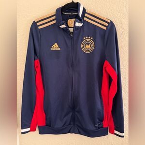 Adidas Navy and Red Track Jacket
